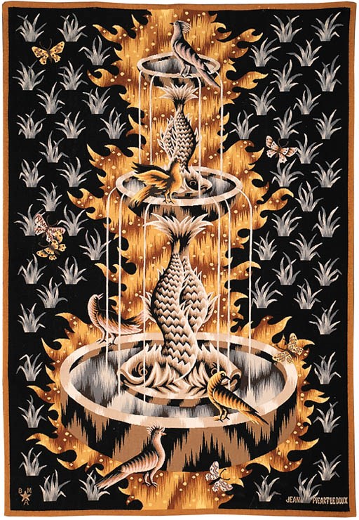 'La Fontaine aux Colombes', A Small Aubusson Tapestry