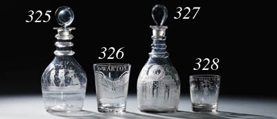 A Masonic decanter and stopper