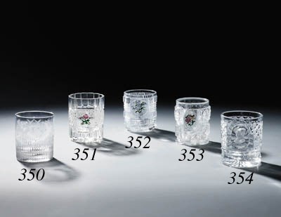 A Baccarat cut cylindrical tumbler