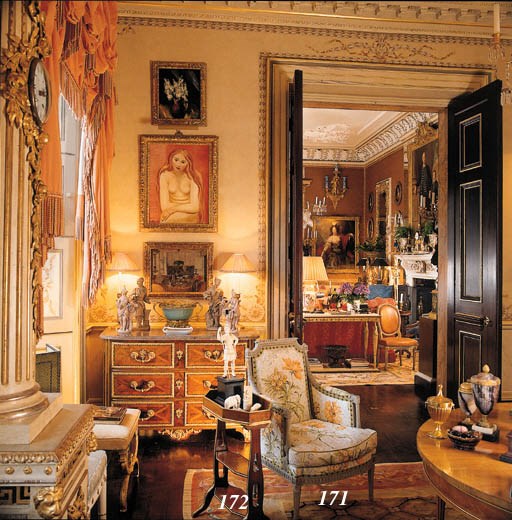 AN ORMOLU-MOUNTED MAHOGANY TRICOTEUSE