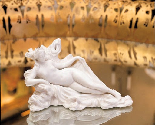 A Vincennes figure of a reclining water-nymph