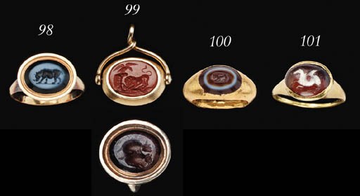 A ROMAN JASPER RING STONE