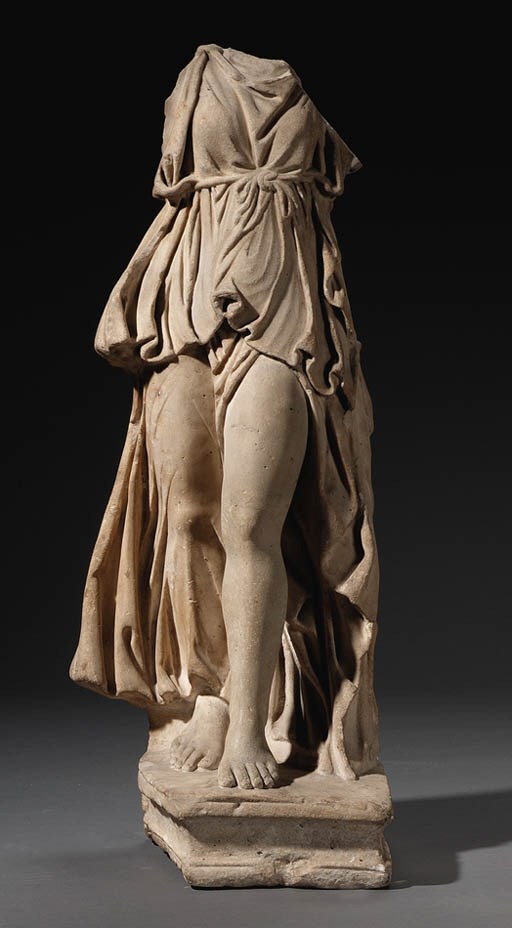 A ROMAN MARBLE STATUE OF VICTORIA