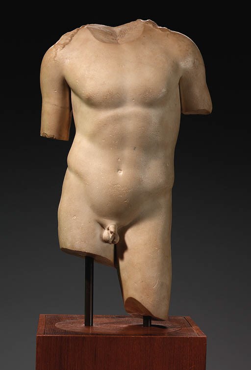 A ROMAN MARBLE MALE TORSO