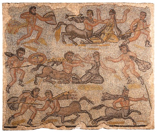 A ROMAN MARBLE MOSAIC PANEL