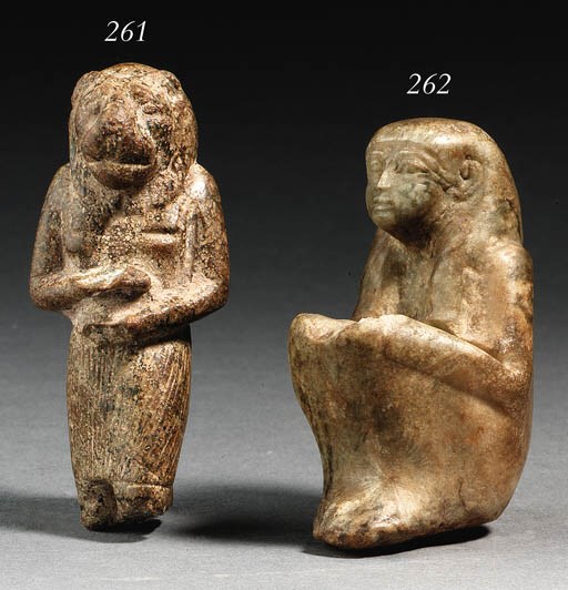 A THIRD INTERMEDIATE PERIOD STONE FIGURE OF MAAT