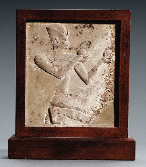 A LATE PERIOD LIMESTONE SCULPTOR'S MODEL