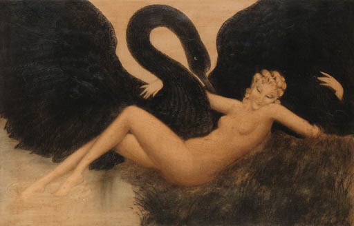 'LEDA AND THE SWAN', AN ETCHING AND DRYPOINT IN COLORS