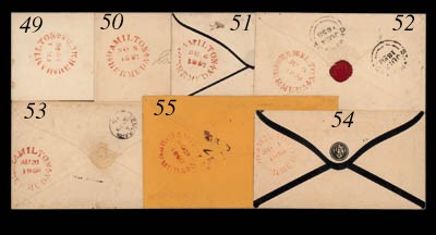 cover 1857 (5 Nov.) small envelope to St. Georges showing a fine strike on face. Photo