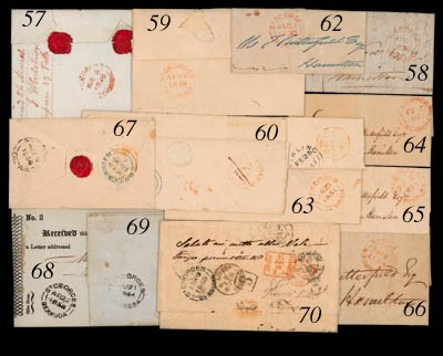 cover 1848 (29 Feb.) entire from Nassau to London, rated "1/-" and showing, on reverse, a fair strike for 6 March and London arrival c.d.s. Photo