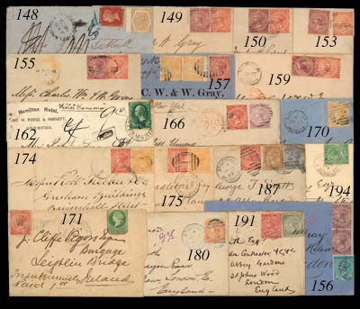 cover 1879 (21 Aug.) envelope (light stains) per "S.S. Bermuda" to New York, bearing 1d. (faults) and 3d. sharing Hamilton "1" K3 duplex applied sideways, New York Paid All duplex on reverse; a scarce and attractive franking of the 2d.+2d. Supplementary Mail rate which commenced on 1 March 1879. Photo