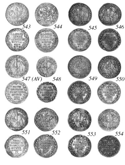 Pietro Grimani, Osella, 1742, Anno II, in gold (4-zecchini), 13.63g., rev. legend and date within wreath (Gamb.1539/A; Jes.264; Mont.1519 (R3); Pa.415), slight mount marks on edge, very fine, rare