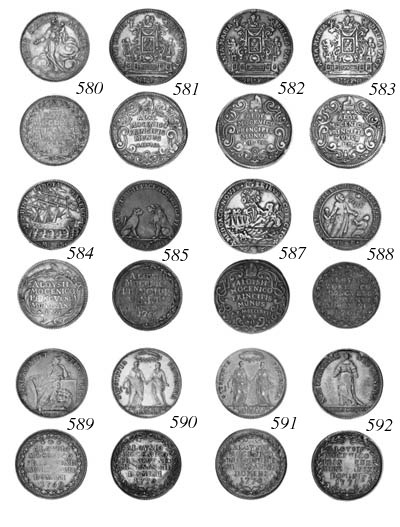 Alvise IV Mocenigo (1763-8), Osella, 1763, Anno I, Madonna and Child standing in clouds, rev. legend and date within wreath (CNI.194; Jes.288; Pa.246), attractive tone, minor adjustment marks on obverse, some weakness in centre of reverse, otherwise good extremely fine