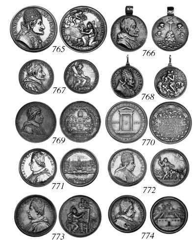 Giovanni Francesco Albani, Clement XI (1700-21), the Jubilee 1700, the Porta Sancta, a cross in the centre, ANN IVB in field, MDCC below, rev. legend in seven lines within wreath, a dove above, 43mm. (Berni 202; L.1584; Man.233; Pat.9,10), good very fine