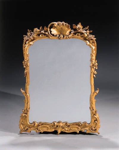 A Dutch giltwood mirror