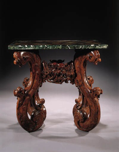A Dutch brown-painted table