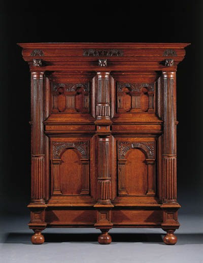 A Dutch oak cupboard
