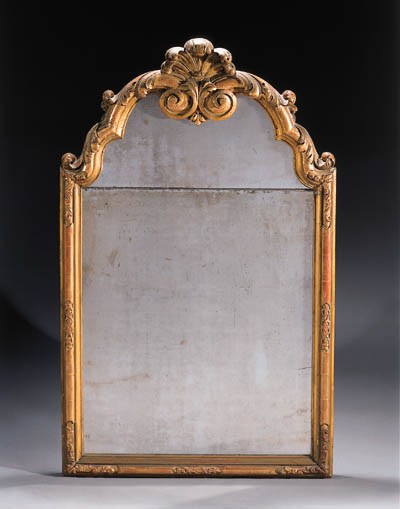 A Dutch giltwood mirror