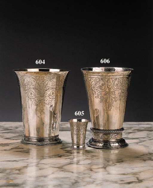 A Dutch miniature silver beaker