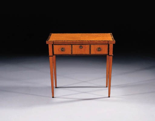 A Dutch satinwood multifunctional table