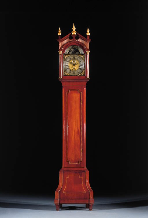 A Dutch mahogany musical longcase clock