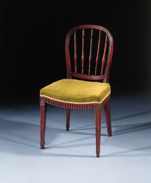 A set of twelve Dutch mahogany dining-chairs