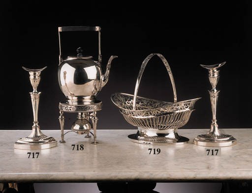 A Dutch silver cake basket