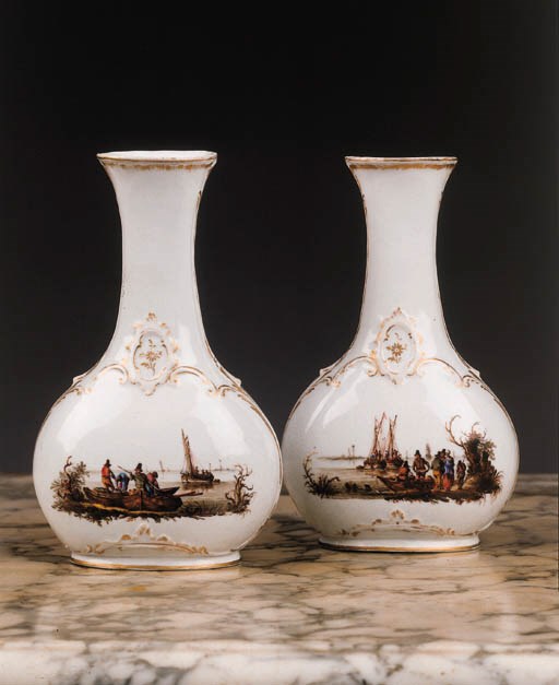 a pair of loosdrecht vases