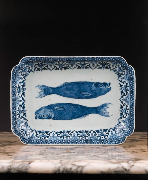 A Chinese blue and white 'herring' dish