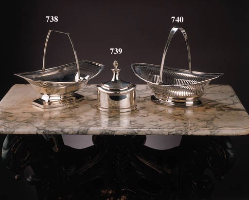 A Dutch silver cake basket