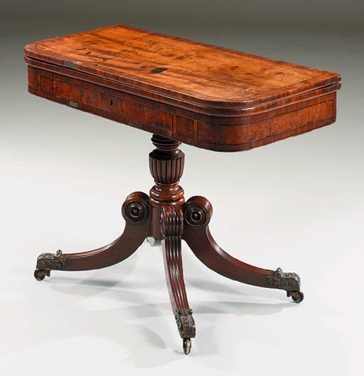 A REGENCY MAHOGANY TEA-TABLE