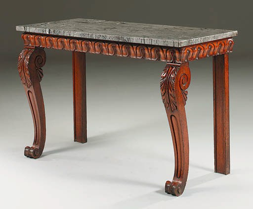 A GEORGE IV OAK SIDE TABLE