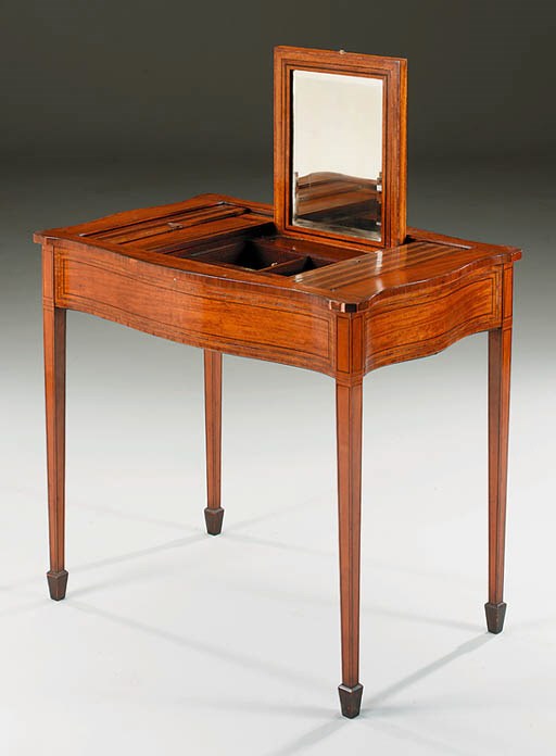 AN EDWARDIAN SATINWOOD DRESSING-TABLE