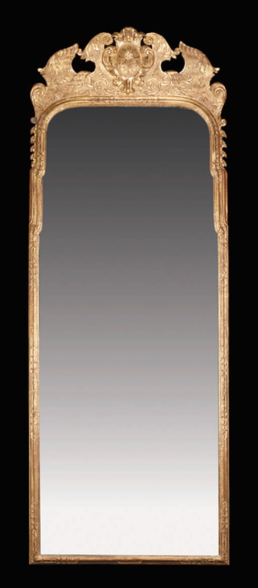 A QUEEN ANNE GILT-GESSO PIER GLASS
