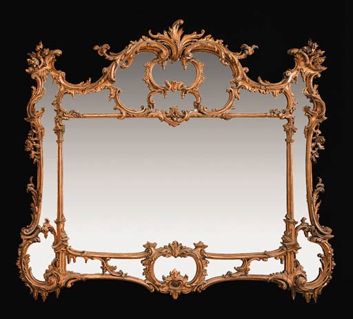 A GILTWOOD MIRROR