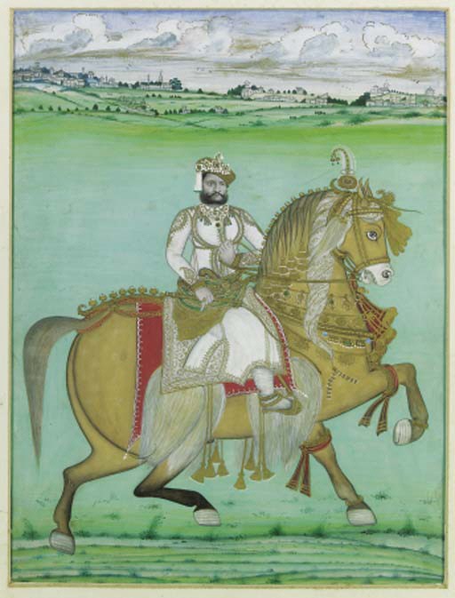 A Maharaja on horseback