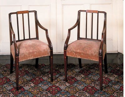 A set of eight mahogany armchairs, first half 19th century