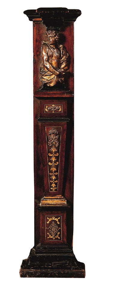 A North Italian walnut, olivewood and marquetry commode, late 17th century