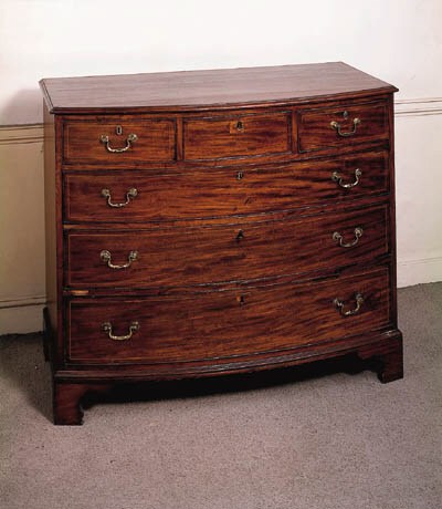 A late George III mahogany bowfront chest
