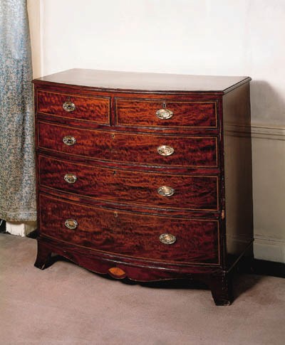 A late George III mahogany bowfront chest