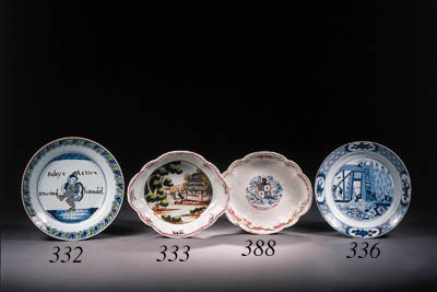 A Dutch market 'south sea bubble' plate
