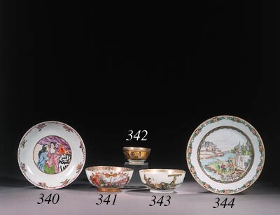 An amusing famille rose saucer