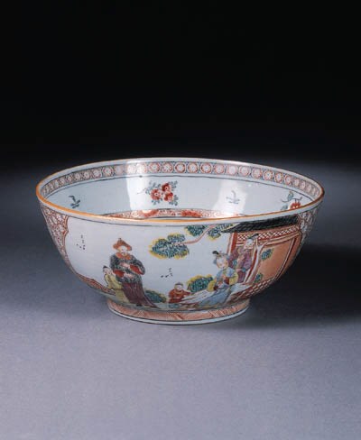 A Dutch decorated 'VOC' bowl