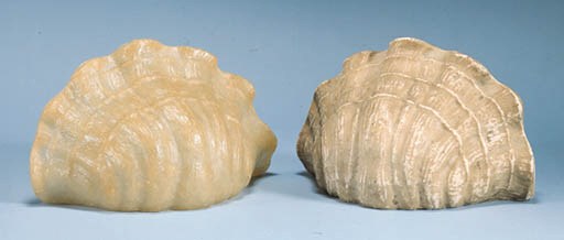 TWO SIMILAR CAST-RESIN SCONCES
