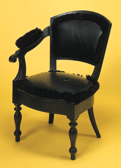 A VENETIAN PAINTED GONDOLA CHAIR