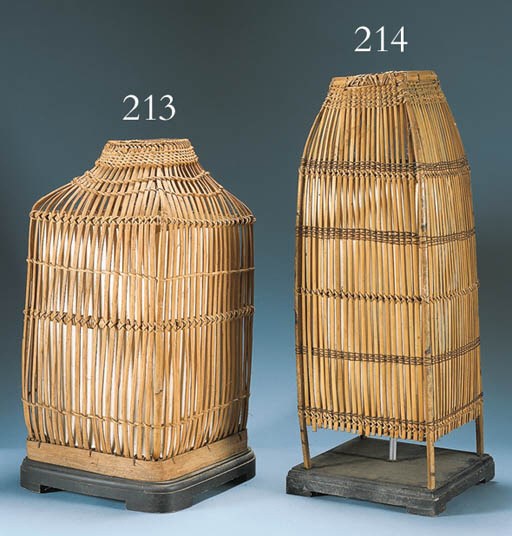 A BAMBOO JAPANESQUE TABLE LAMP