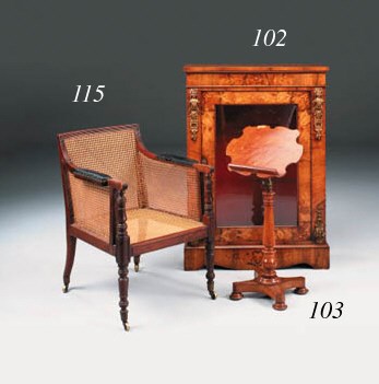 A Victorian birch adjustable bookstand