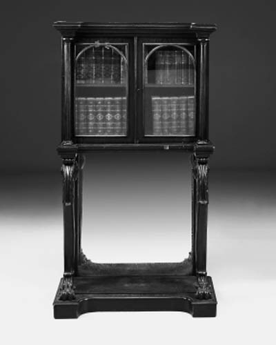 A rosewood bookcase, parts early 19th century