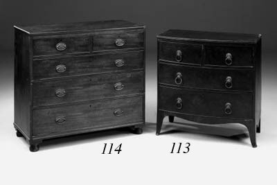A mahogany bowfront chest, early 19th century