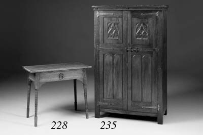 An Arts and Crafts oak side table